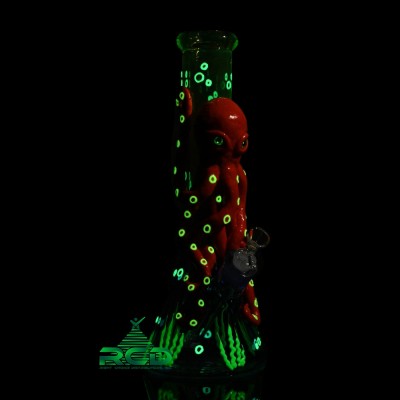 WATER PIPE GLOW IN DARK 3D OCTOPUS SCULPTURE WP25062 1CT